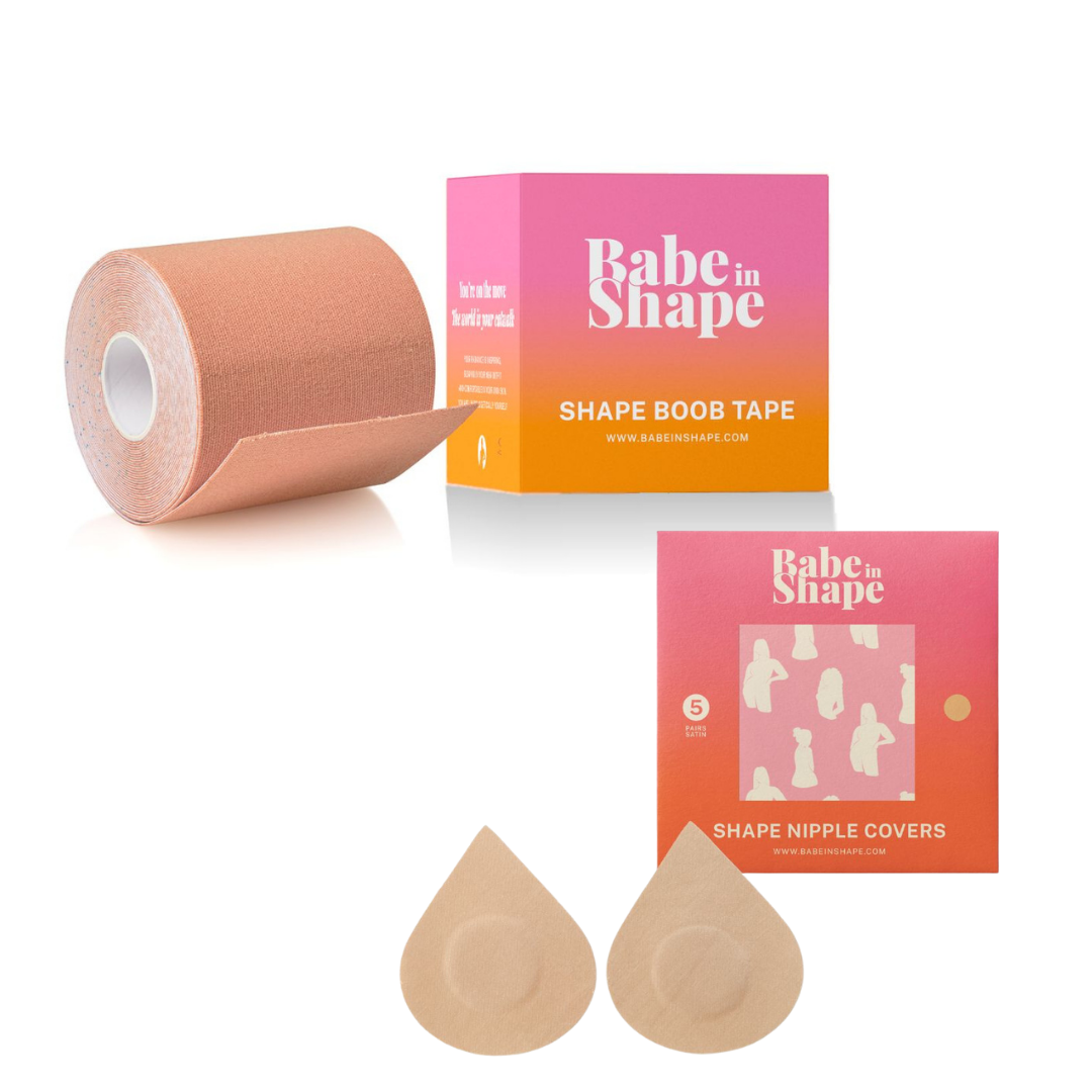 Buy Bye Bra Breast Lift Tape Roll + Beige Satin Nipple Covers from